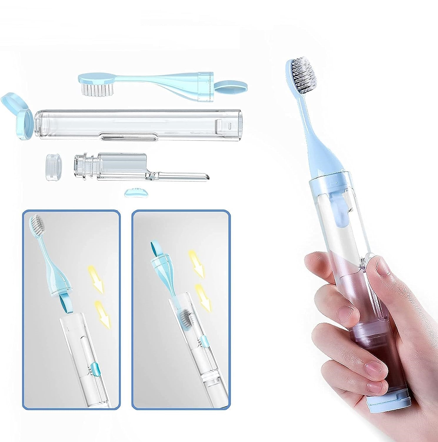 Companheiro de cuidados orais em viagem: Escova de dentes dobrável portátil
