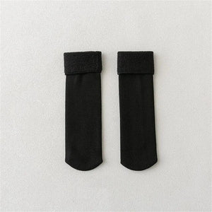 Conforto aconchegante: Meias de pelúcia sólidas e casuais para calor e estilo