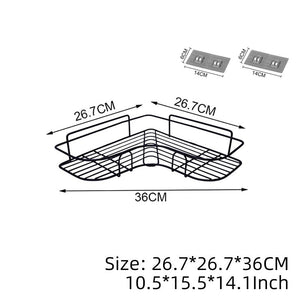 Elegância triangular: Estante de canto para casa de banho para uma otimização elegante do espaço