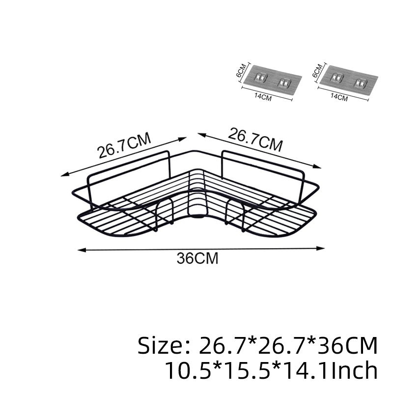 Elegância triangular: Estante de canto para casa de banho para uma otimização elegante do espaço
