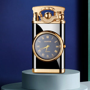 Isqueiro metálico com relógio (recarregável) - O segundo com 50% de desconto - Innovoda