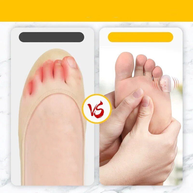 Pise confortavelmente com nossos protetores de dedo do pé de silicone transparente - Innovoda