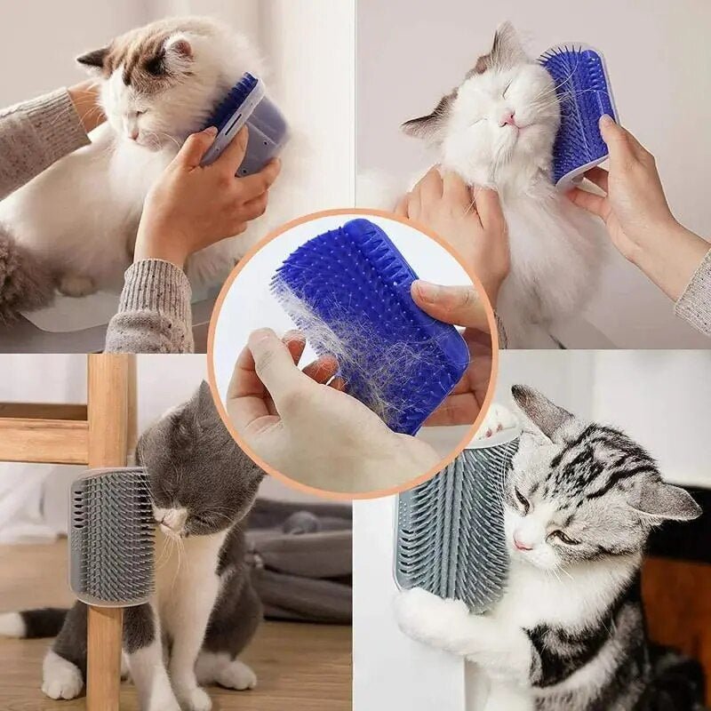 Zona de conforto para gatos: Escova de canto para felinos felizes - Innovoda