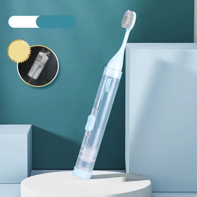 Companheiro de cuidados orais em viagem: Escova de dentes dobrável portátil