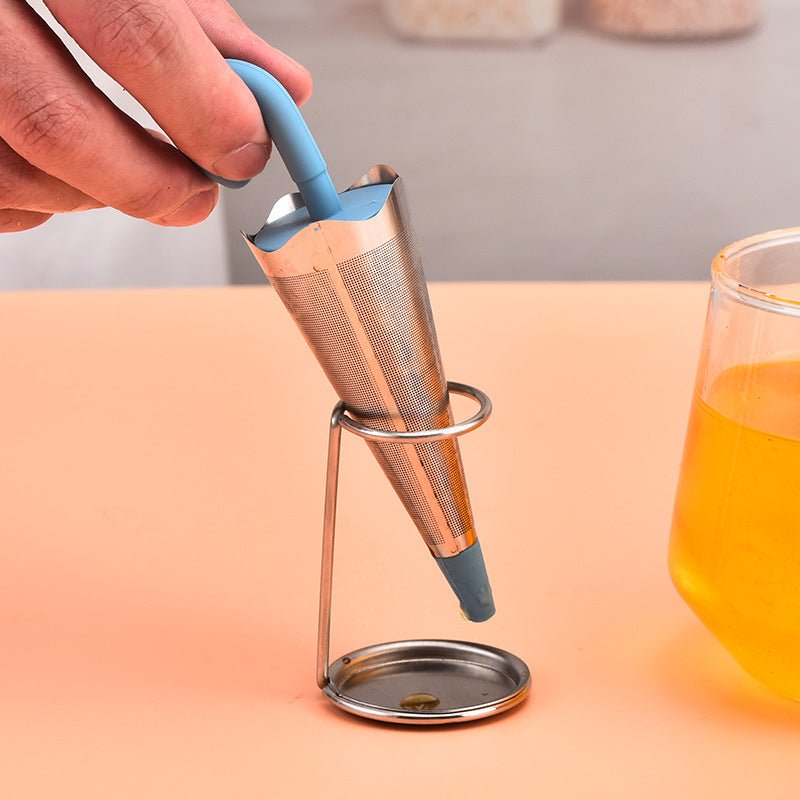 Infusor de chá de guarda-chuva de aço inoxidável para momentos requintados de chá - Innovoda