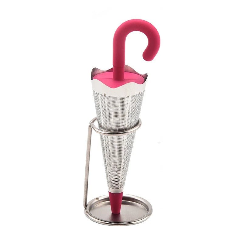 Infusor de chá de guarda-chuva de aço inoxidável para momentos requintados de chá - Innovoda