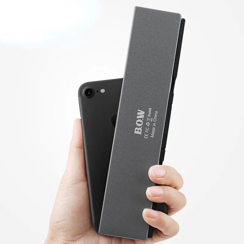 O melhor companheiro de viagem: Mini teclado Bluetooth dobrável - Innovoda