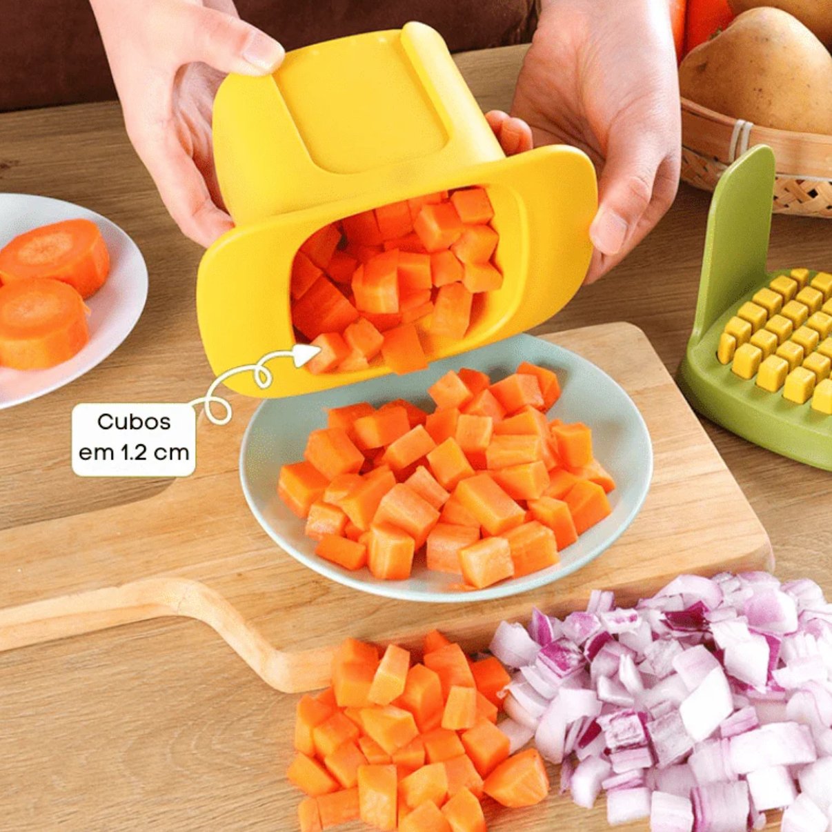 Picador de vegetais em cubo - Innovoda
